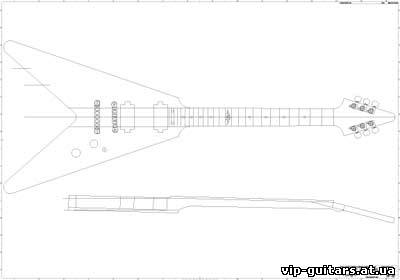 Gibson flying v чертеж